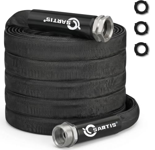 Garden Hose 50 ft x 5/8 in, Ultra-Light, All-Weather Water Hose, Leak-Free Connections,High Pressure Abrasion-Resistant Eco-Friendly.