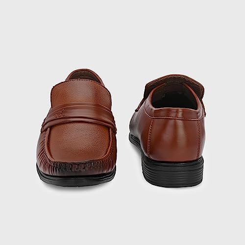 Image of Centrino Men's Moccasin Formal Shoe |Stylish & Comfortable Slip-On Shoes for Casual |Premium Slip-On Loafers | Leather Comfort Moccasin Every day wear |Versatile, Durable & Fashionable Footwear (6433)