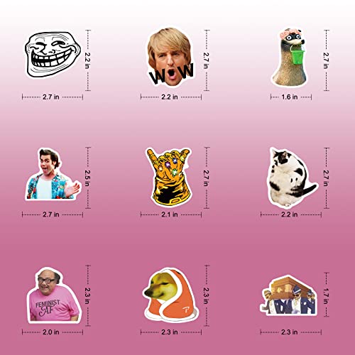 Meme Stickers 300 PCS - Funny Vinyl Stickers for Adults - Waterproof, Laptop, Phone, Car & More