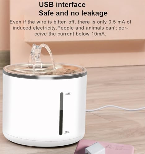 Fuente para gatos 2.6L con bandeja de acero inoxidable miniatura 5