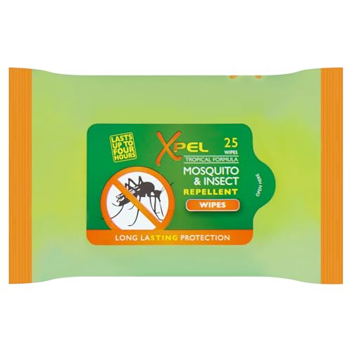 2 Pack Anti-Mosquito & Insect Repellent Wipes Long Lasting Protection 50 Wipes