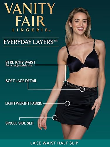 image for Vanity Fair Women's Anti-Static Nylon Half Slip for Under Dresses, Ava