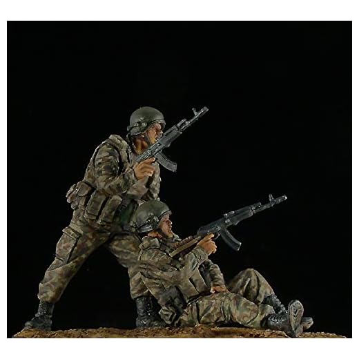 Goodmoel 1/35 Rysk Commando Soldat Skadad Hartsmodell Soldatsats (2 personer) / Omonterad och omålad Soldat Micro Kit / Ja-8543