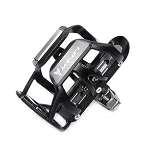 Porte-gobelets de Moto universels pour Yamaha MT-07 Mt07 FZ07 2014-2021 2020 2019 Moto Accessoires CNC Bouteille d’eau Boisson Porte-Gobelet Amovible Et Stable (Color : Titanium)