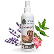 Spray para perros con componentes naturales, MARGOSA (Neem), GERANIOL y aceite de LAVANDINO. Elimina pulgas, garrapatas, chinches y ácaros. Repele insectos parásitos y voladores (mosquitos). Por su composición natural se puede utilizar de manera frec...
