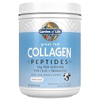 Garden of Life Grass Fed Collagen Peptides Powder Unflavored Collagen Powder for Hair Skin Nails Joints, Hydrolyzed Collagen Protein Supplements, Collagen for Women & Men, 28 Servings