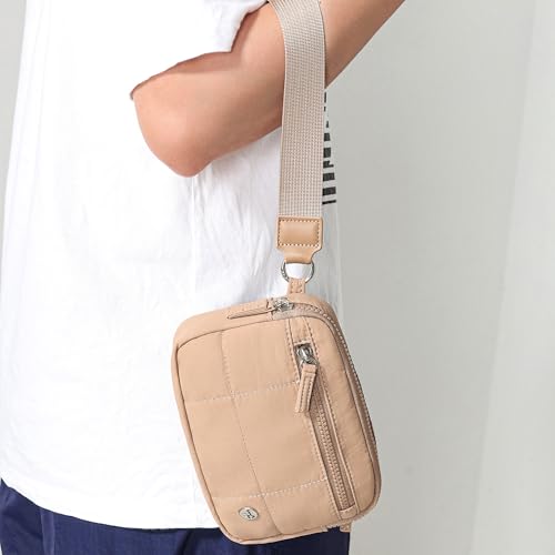 Image of Haytijoe Small Wristlet Wallets for Women Valentines Day Gifts RFID Blocking Travel Wallet Quilted Nylon Phone Purse