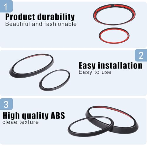 Front Rear Logo Emblems Trim Ring Cover Compatible with Subaru BRZ 2022-2025 Car Logo Trim Cover Ring ，Front Grille Rear Tailgate Emblem Surrounding Ring Decoration (Matte Black (Front + Rear)) by HAPPYHORSE - Image 7