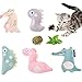 JinRui-T 5PCS Catnip Cat Toys for Cats Catnip Toys for Indoor Cats Soft Plush Chew Pet Cat Toys with Catnip Interactive Cat Teething Chew Toy Catnip Filled for Kittens Kitty (Animal Theme)