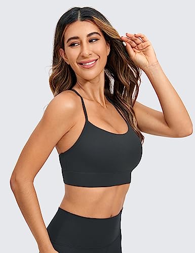 Image of CRZ YOGA Butterluxe Y Back U Neck Sports Bra | Light Support, Removable Pads, Yoga, Extremely Soft, Longline, for Women