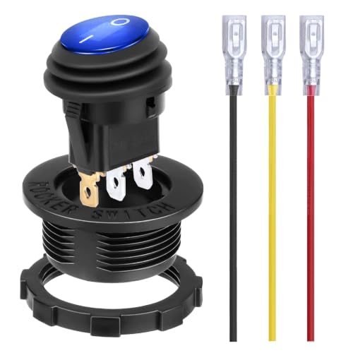 BFXM Round Rocker Switch, Toggle Switch 12V, On Off Switch, SPST 3 Pin
