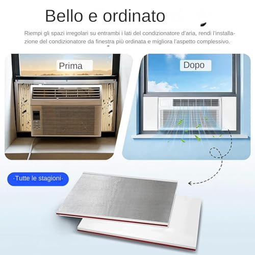 Kit de aislamiento lateral AC para ventanas de dormitorio con paneles aislados impermeables 5