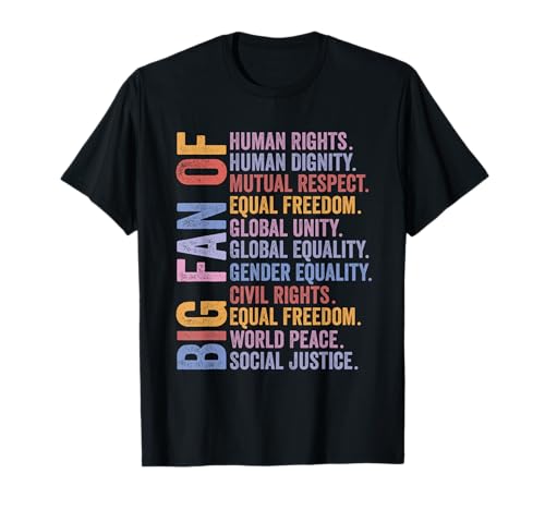 Big Fan of Human Rights Retro Civil Womens Rights T-Shirt