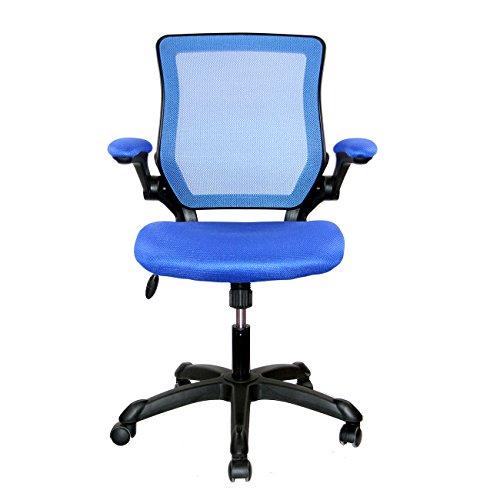 Mesh Task Office Chair With Flip Up Arms. Color: Blue #TOP1