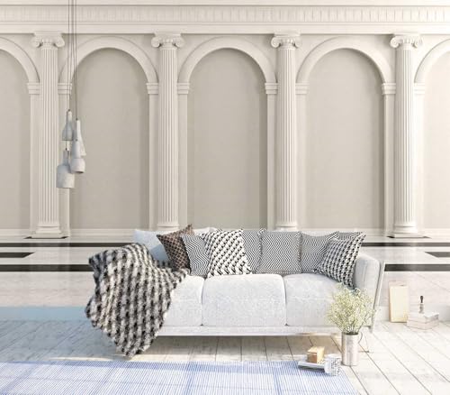 Cliouar-Simulation Stone Column wall Mural wallpaper-103 x 69"(Not Peel and Stick)
