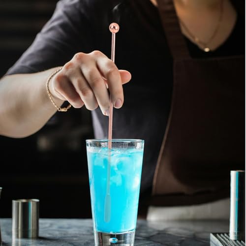 Cucharas mezcladoras de cóctel Healeved de acero inoxidable para bebidas y bar 5