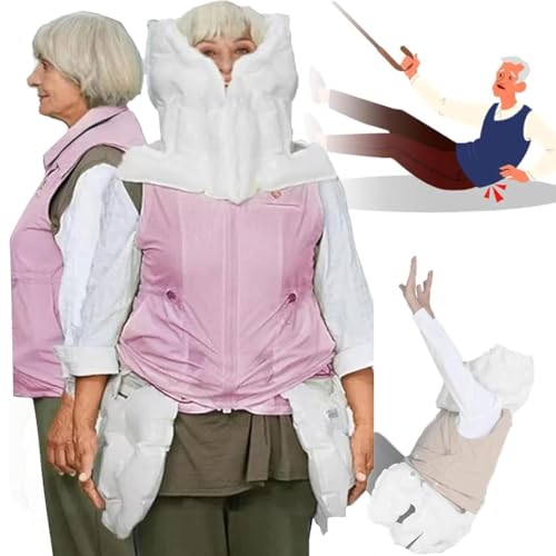 Chaleco de airbag anticaídas para ancianos, ropa protectora inteligente con protección tridimensional de 320°, despliegue instantáneo de la bolsa de aire en 0,08 segundos para ciclismo y seguridad al