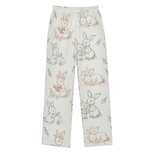 Read Bunny Boys Pants Boys Athletic Pants Long Pant for Boywith Pockets Wide-Leg Size 6-14Y