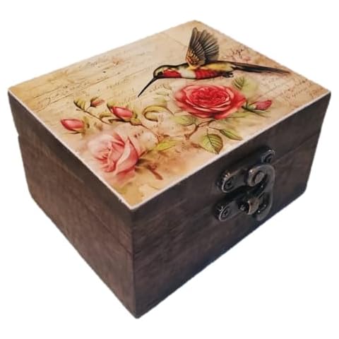JB&C Premium Hummingbird Trinket Box Small Jewelry Keepsake Box | Earrings Necklace Storage Box for Girls Women | Bird lovers Gift Idea, Animals Ornaments for Home Décor (3HBS) Cover