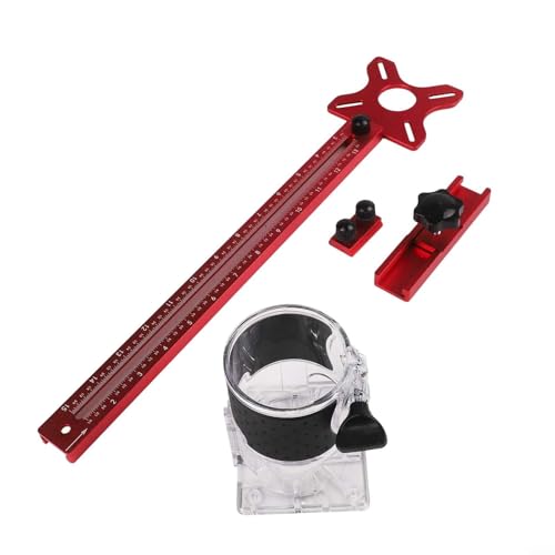 Router Fräsen Nut Halterung für Holzbearbeitung Bohrloch Dübeln Führungslokator Kompatibel mit verschiedenen Plattenmaterialien (B)