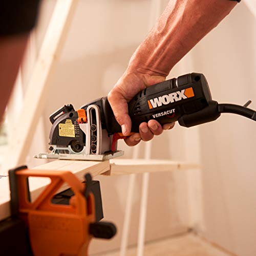 Worx Wx420L 3 Amp Versacut 3-3/8" Electric Compact Circular Saw With Laser Guide Technology #TOP6