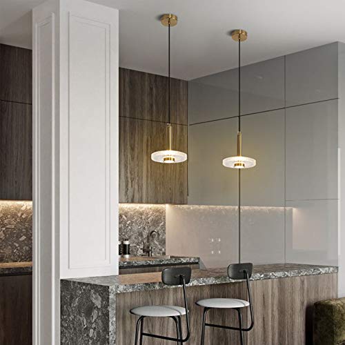 Lustre suspension doré en acrylique pour table de salle à manger - 2