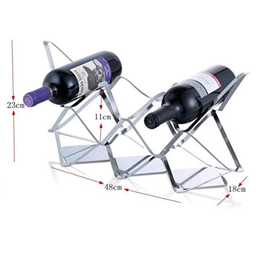 Soporte para Botellas de Vino de Acero Inoxidable 8 Botellas miniatura 2