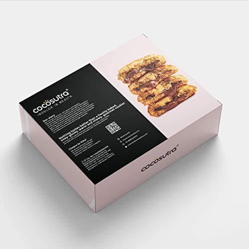 Image of Cocosutra Box of 12 Ooey Gooey Melty Chocolate Eggless Cookies | Chunky Chocolate Chip & Fudgy Brownie Cookies | Freshly Baked for Premium Gifting | 6 * 2 | 480g
