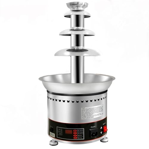 Large Capacity Chocolate Fountain Machine,7tiers Chocolate Waterfall Fountain,Digital Display,10~12h Continuous Working Ability,For Weddings,Parties,5tiers