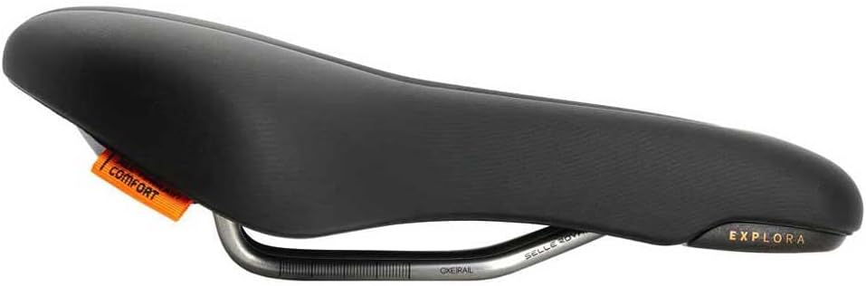 Selle Royal Explora Moderate,Bicycle Saddle for Mixed Terrain, Black, One Size