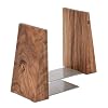 TILISMA – Serre-Livres en Bois Faits à la Main – Serre-Livres décoratifs pour étagères – Porte-Livres Robustes pour Les Livres Lourds – Noyer