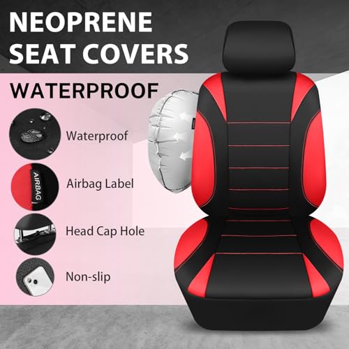 image for CAR PASS Neoprene Wetsuit Seat Covers, Waterproof Car Seat Covers Full