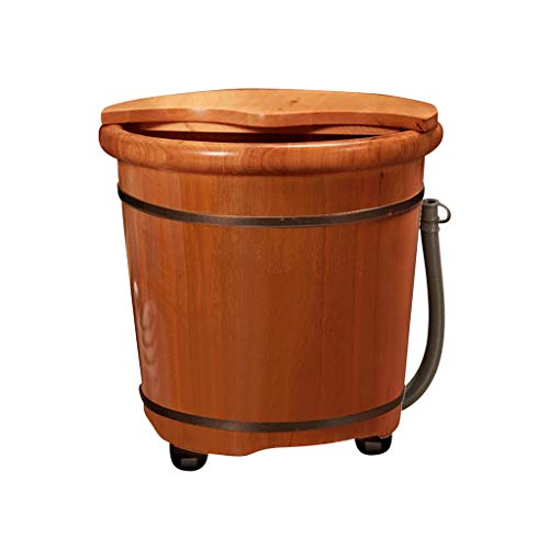 Spa de pies de madera BABYCE, tamaño grande, color maroon