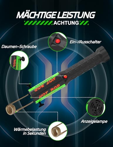 Solary Induktionsheizgerät kfz zum Schraubenentfernen - 1200W, 220V Mutternlöser zum Lösen rostiger Schrauben, Induction Heater mit 3 Spulen