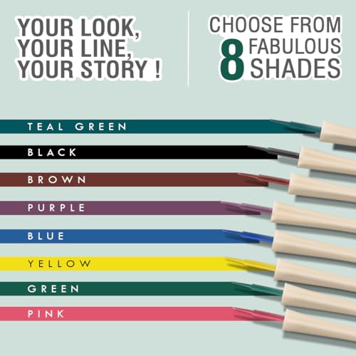 Image of Glamveda Liquid Eye Liner, Green, Long Lasting Matte Waterproof Liner - Smudge Proof, Transfer Proof Eye Makeup, Bold, Clean, Smudge-Free Look 24-Hour Long Stay 4.5 ml
