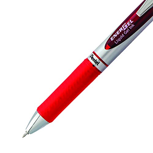 Pentel Energel Rtx Retractable Liquid Gel Pen, Extra Fine Line, Needle Tip, Red Ink ,12 Pack (Bln73-B), 0.3Mm Needle #TOP6
