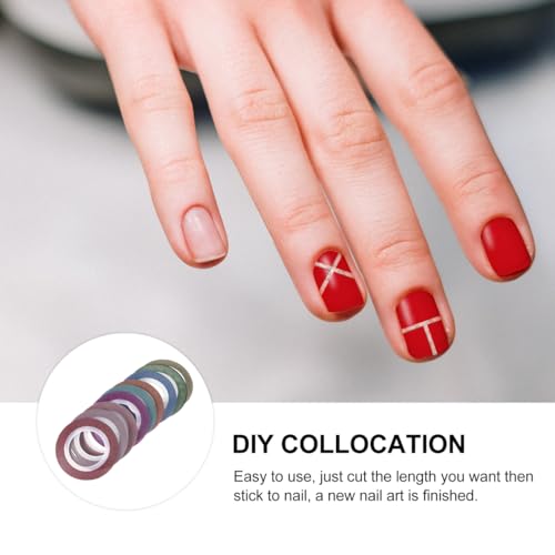 FRCOLOR Nail Art Streifenbänder Set 14 Rollen Glänzende Nagelsticker Für Kreative Maniküre Nagelfolie Zubehör Diy Fingernägel Aufkleber Design Streifen Nägel