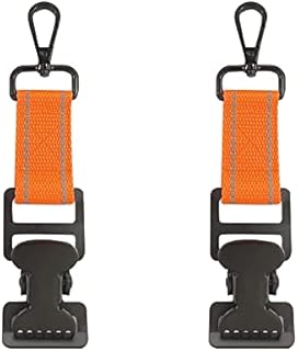 Ykendz 2 Pcs Firefighter Glove Strap,Metal Glove Holder Clips for Work,Glove Strap , Easy to Carry Work Items(Single Clip)