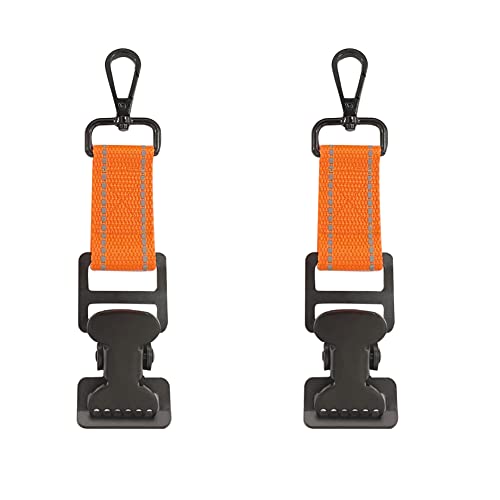 Xuoxeji 2 Pcs Heavy Duty Firefighter Turnout Gear Glove Strap with Double Alligator Clip Bukle, Durable Gear Firefighting Glove Safety Tools, Easy to Carry Glove clip