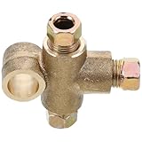 Alipis Bremsleitungs T stück aus Messing mit M10 Gewinde Langlebiger Bremsleitungsverbinder für Bremsleitungssysteme Einfache Montage und Hohe Verschleißfestigkeit