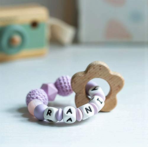 personalised wooden teething ring