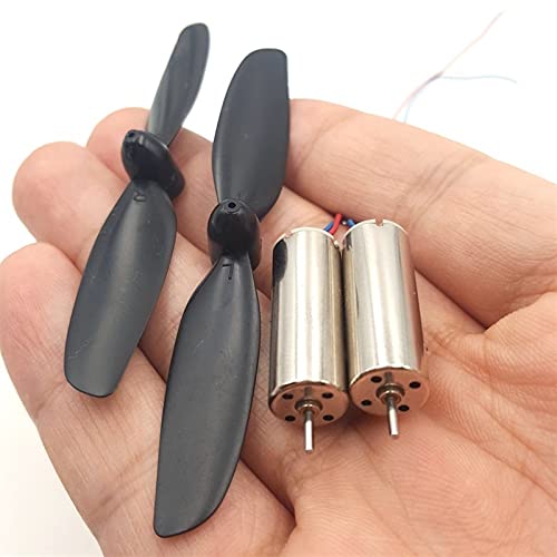 Pangyoo PYouo-DC Motor 2set / los RC Vierrotorflugzeugmotor, DC3.7V 7.4V 8,5 * 23MM, Micro 8523 Coreless Brushless Motor mit Propeller (Voltage(V) : 3.7V) Cover