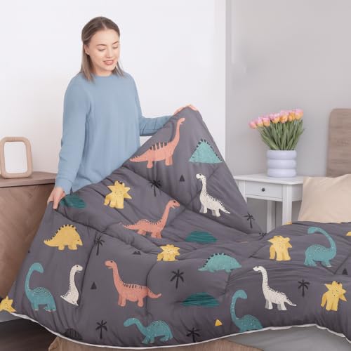 Image of Anjali Overseas 200 GSM 400 TC Kids Glace Cotton Reversible Cartoon Printed Double Bed King Size Comforter with Matching Bedsheet 90 * 100 with 2 Pillow Covers Set of 4 Pieces. Multi B