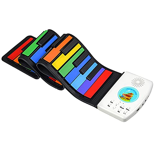 ATRNA Roll Up Piano, Hand Roll Piano Silicone 49 Touches Roll Up Piano Claviers Hand Roll Piano for Educational Gifts, Festival Gifts - Les Beatles, Paul McCartney, John Lennon, RIngo Starr, George Harrison ATRNA Roll Up Piano, Hand Roll Piano Silicone 49 Touches Roll Up Piano Claviers Hand Roll Piano for Educational Gifts, Festival Gifts
