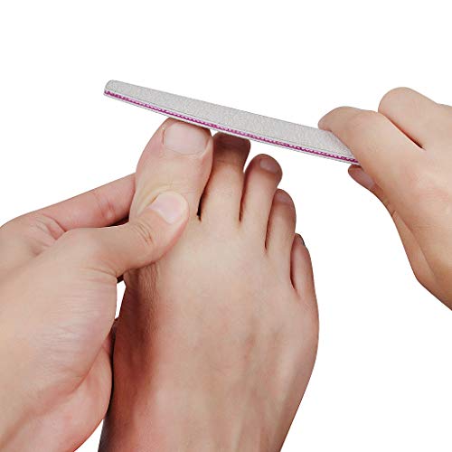 OWUDE 12er Pack Professionelles Nagelfeilenset Doppelseitig 100/180 Grit Emery Board Maniküre-Werkzeuge Für die… – Bild 7