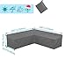 STARTWO Outdoor V Shaped Sectional Sofa Cover,Heavy Duty Waterproof Patio Sectional Furniture Set Covers Premium Durable Fabric Garden Couch Protector Designed(light Grey)