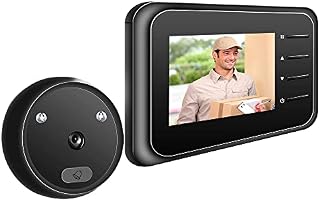 Splenssy WiFi Doorbell Video Door Viewer Peephole Camera with 2.4in TFT LCD Screen, Built in Chime, 120° Wide Angle View, Photo Shooting, Night Vision, TF Card Storage