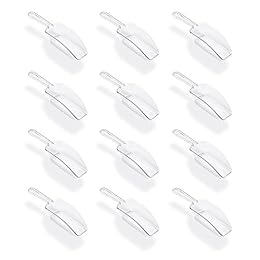 Super Z Outlet 5.5" Mini Acrylic Plastic Kitchen Scoops for Weddings, Candy Dessert Buffet, Ice Cream, Protein Powders, Coffee, Tea (Clear)