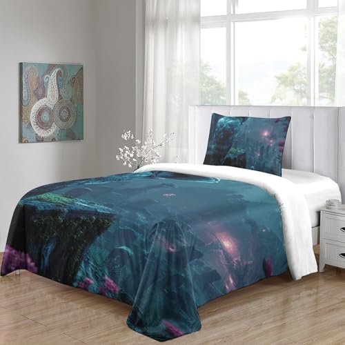 Housse de couette chouette blanche parure de lit single microfibre - 5