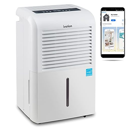 Ivation 4,500 Sq Ft Smart Wi-Fi Energy Star Dehumidifier with App, Continuous Drain Hose Connector, Programmable Humidity, 2.25 Gal Reservoir for Medium and Large Rooms (4,500 Sq Ft With Pump)